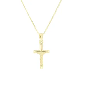 Petite Heavenly Gold Crucifix Necklace