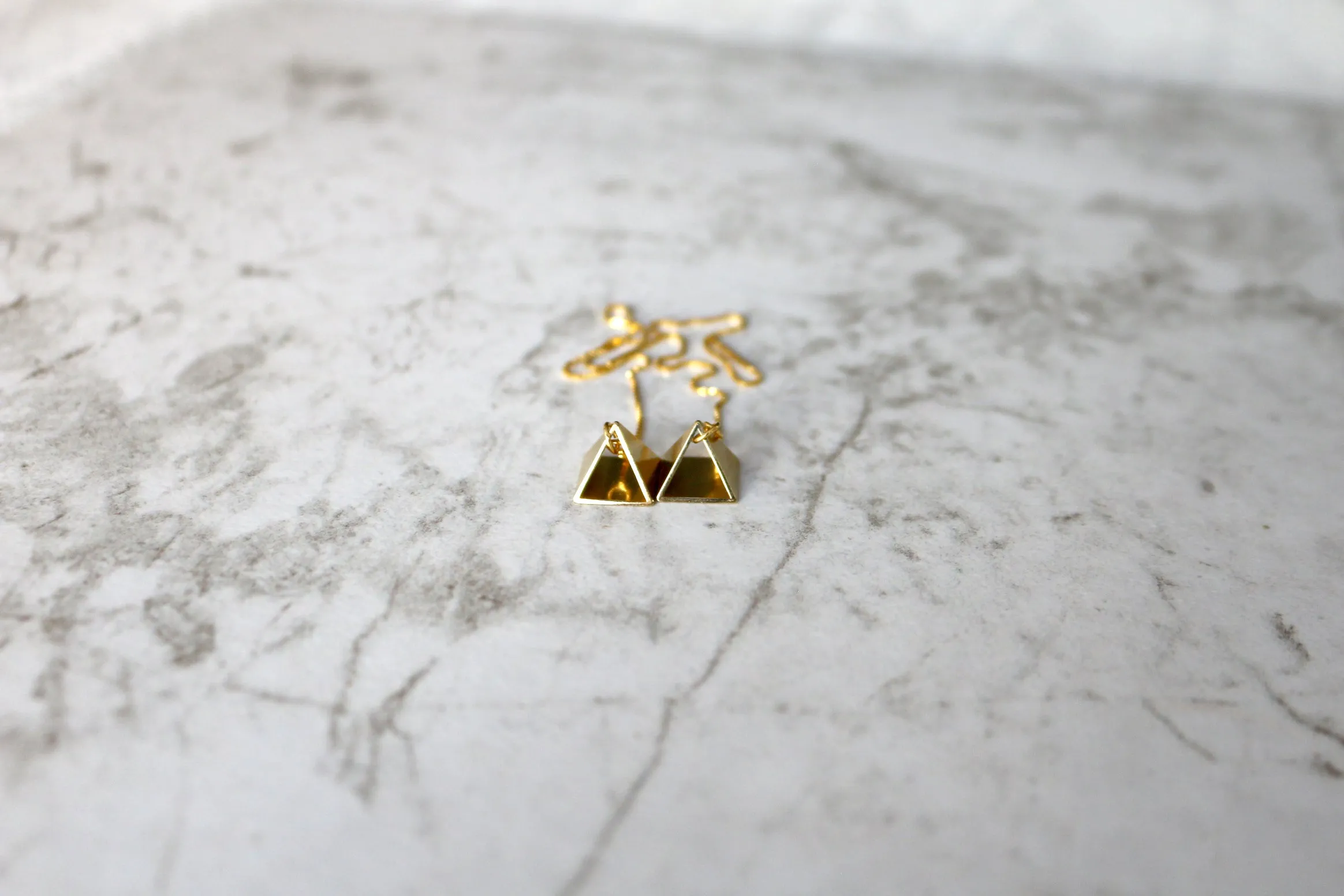 Power Pair // Pyramid Threader Earring, Gold Filled or Sterling Silver Dangle Earrings // BH-E019