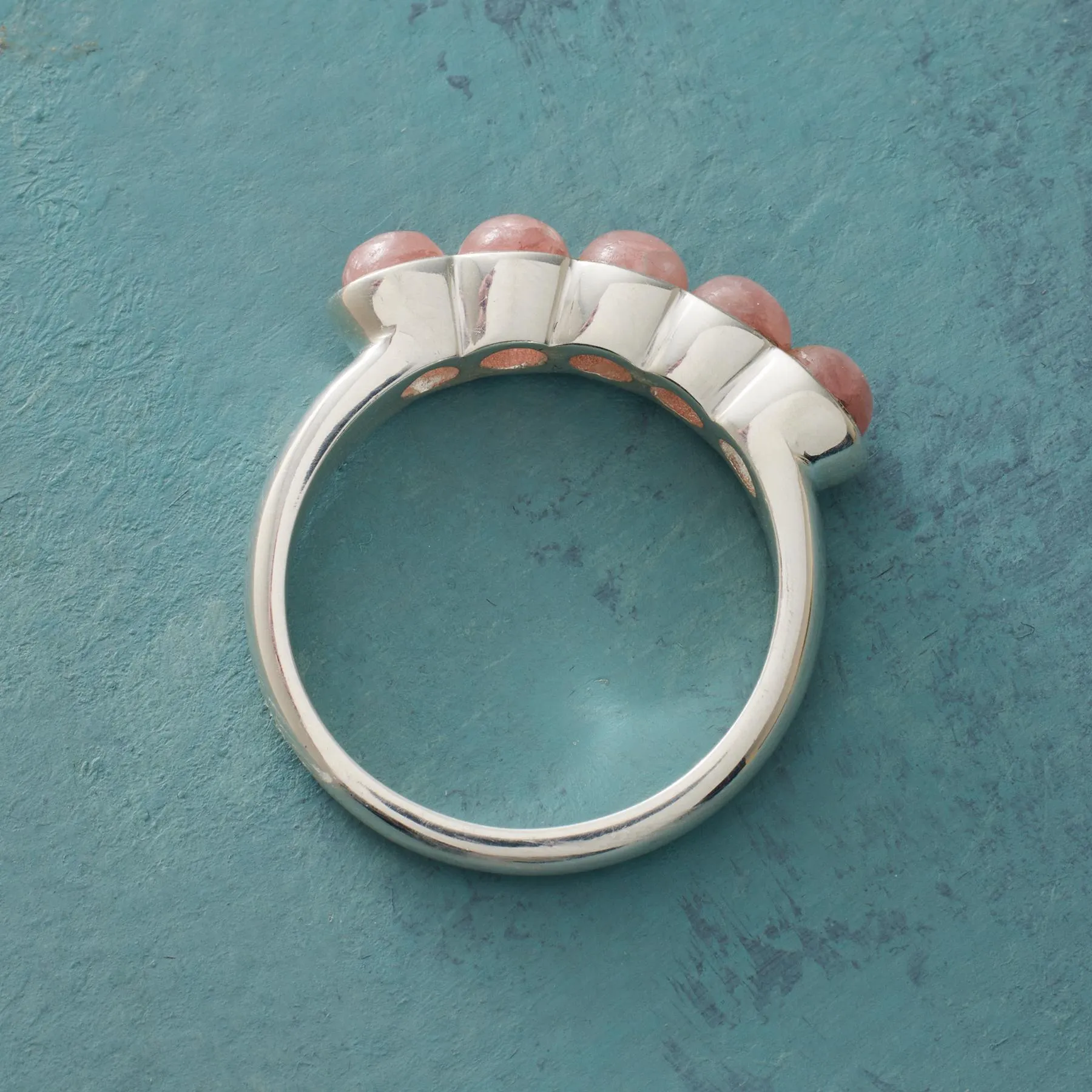 Resonating Rhodochrosite Ring