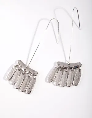 Rhodium Dangle Drop Earrings