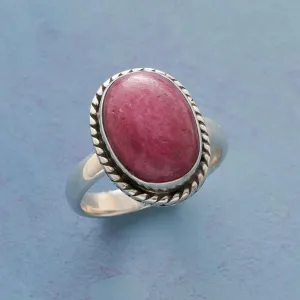 Rope Around Rhodonite Ring