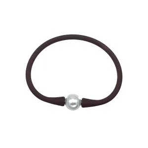 SB-2649 SILICONE BRACELET BROWN