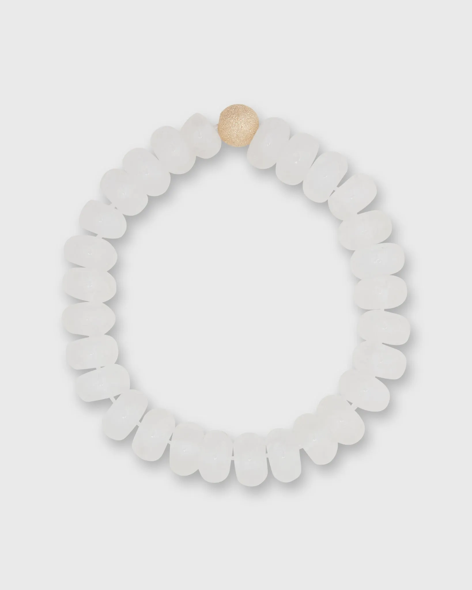 Semi Precious Beaded Bracelet in Clear Quartz Monochrome