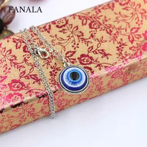 Silver Necklace Eye-Shape