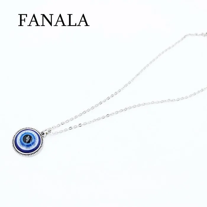 Silver Necklace Eye-Shape