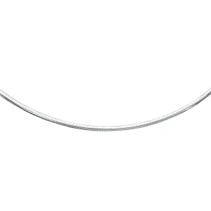 Size: 18'' - Sterling Silver Classic Omega Chain Necklace (4.0mm)