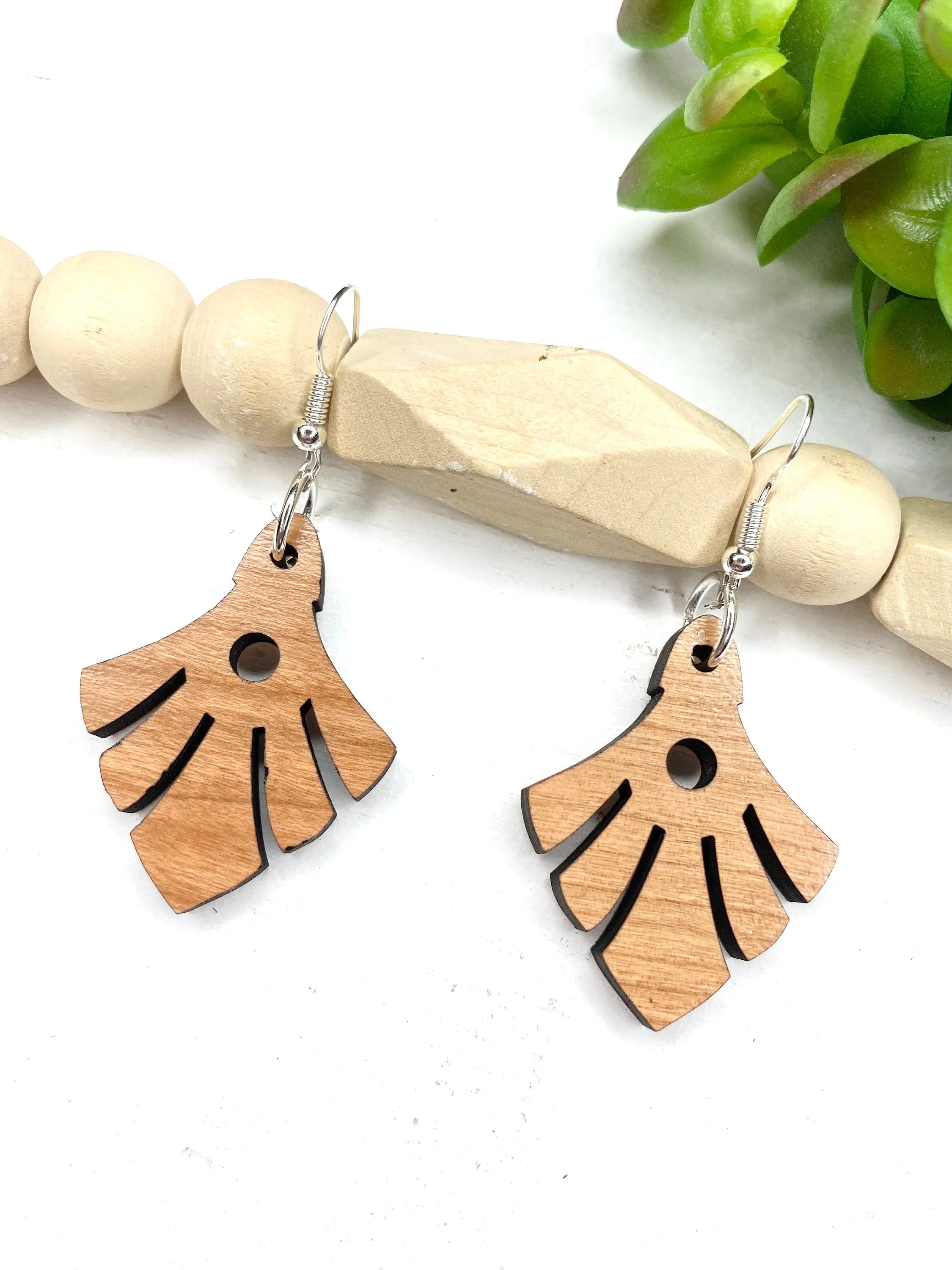 Statement Earrings, Art Nouveau, Art Deco Jewelry, Bohemian Jewelry, Wood Dangle Earrings, Best Friend Gift