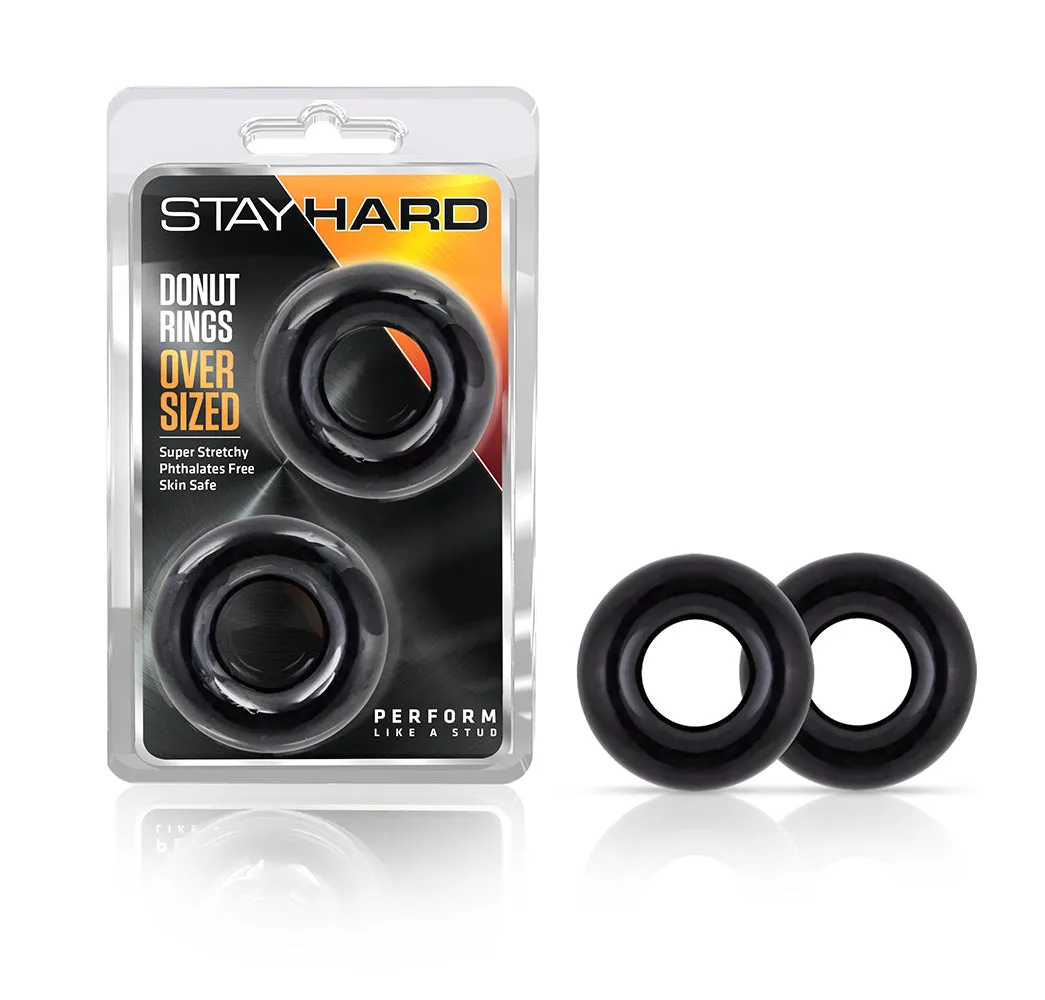 Stay Hard Donut Rings Oversized Black