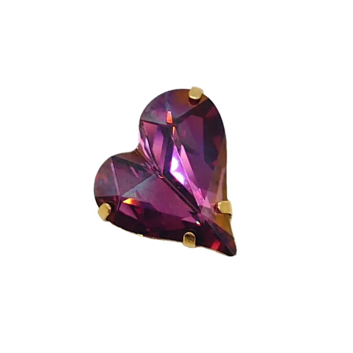 Swarovski Crystals Heart Lapel Brooch