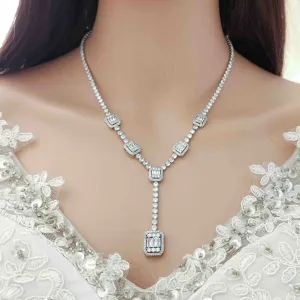 “T” Drop Necklace for Wedding and Formal-Edith