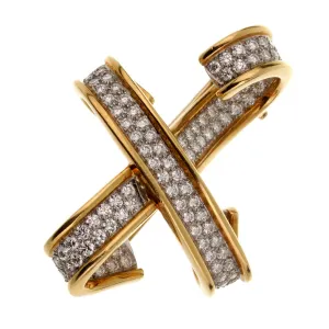 Tiffany & Co Paloma Picasso Diamond X Brooch