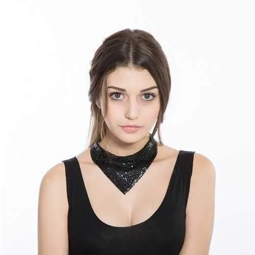 Trendy Sparkling Paillette Noble Collar Clavicle Necklace