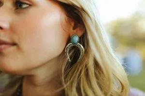 Turquoise Naja Post Earrings