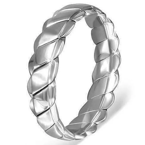 Twisted Ribbon 316L Stainless Steel Hypoallergenic Ring for Women