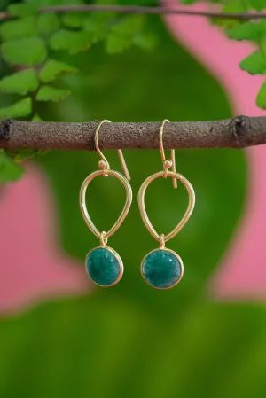 Ulla Green Aventurine Earrings