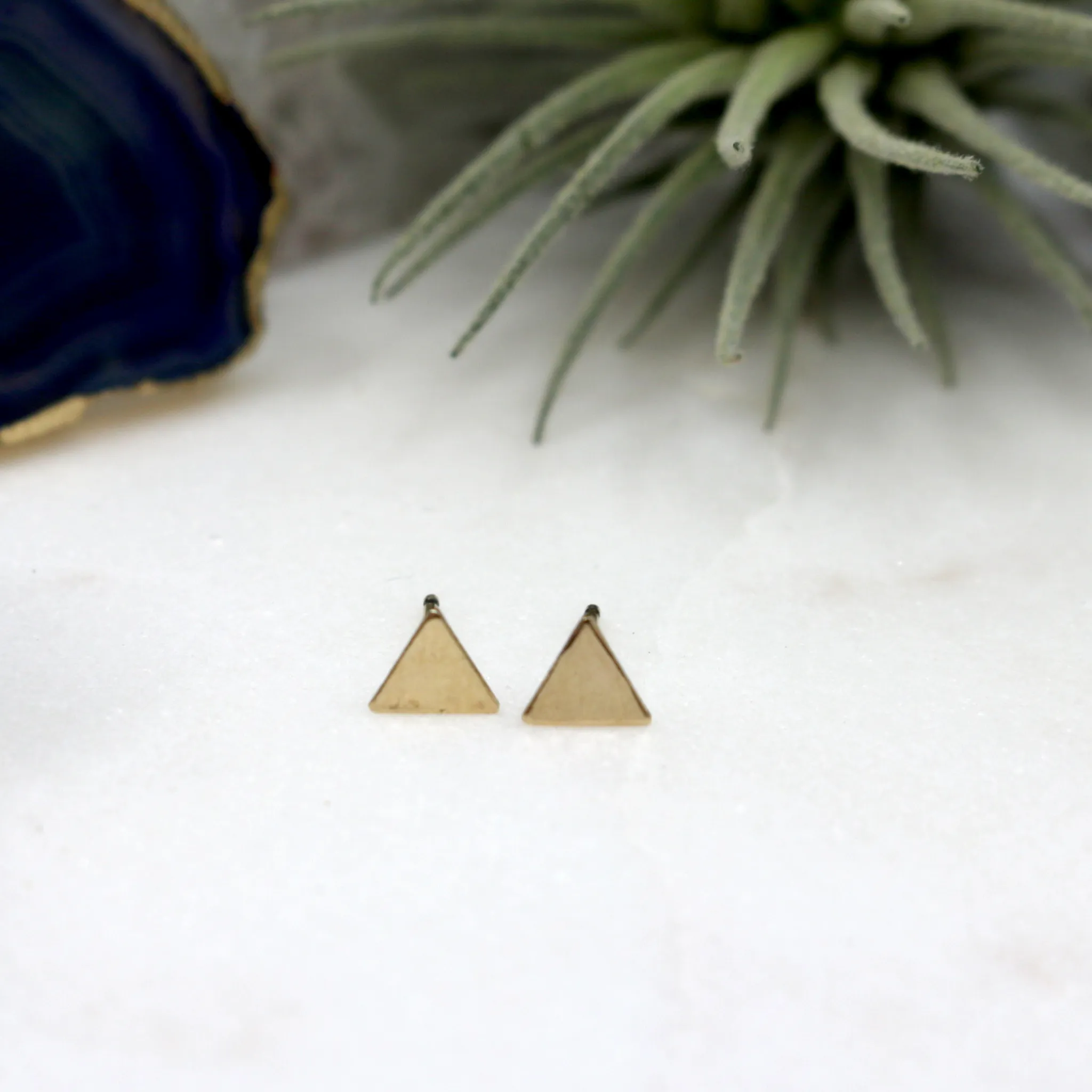 What a Stud // Triangle Earring, 14k Gold Filled, Simple Everyday Earring // BH-E009