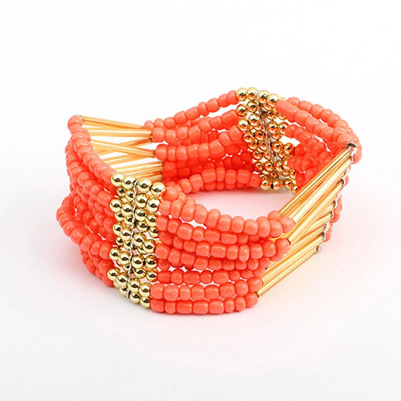 Woman Jewelry Fashion Bohemia Style Multilayer Metal bracelet Colorful Beads Tassel bracelets & bangles