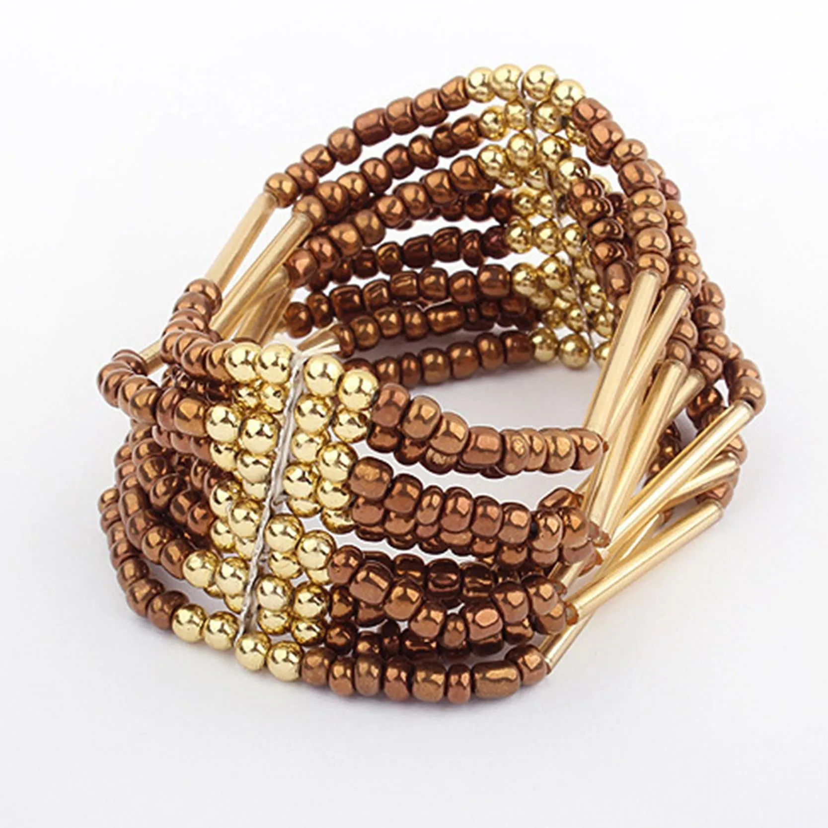 Woman Jewelry Fashion Bohemia Style Multilayer Metal bracelet Colorful Beads Tassel bracelets & bangles