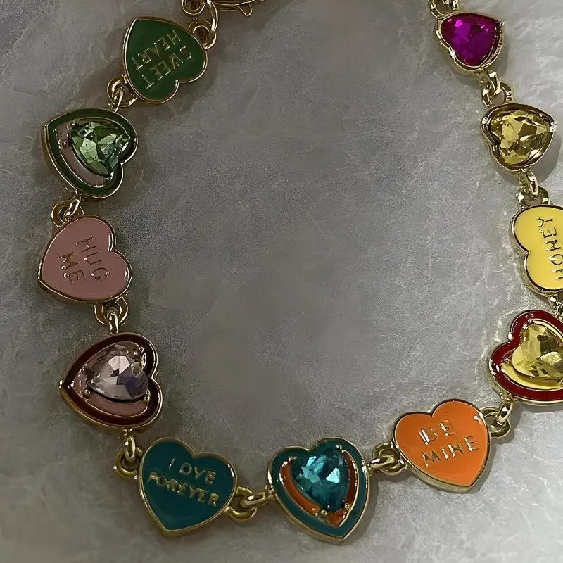 Y2K Colorful Heart Bracelet